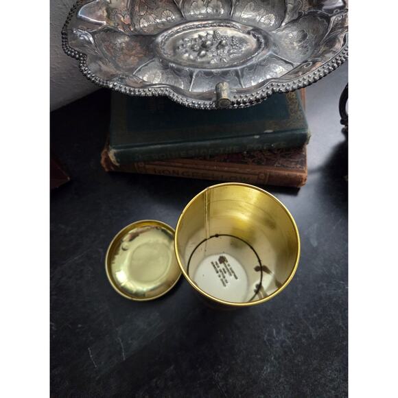 Daher Poppy Talcum Powder Tin 6" Made in England Victorian Art Nouveau Style - Picture 9 of 10